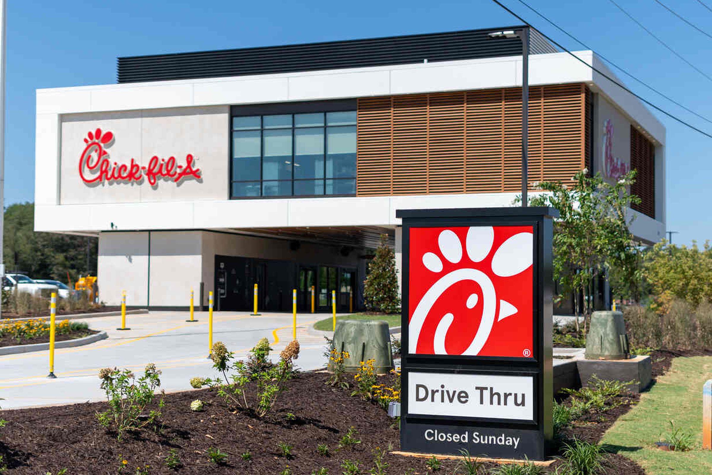 A Chick-fil-A restaurant.