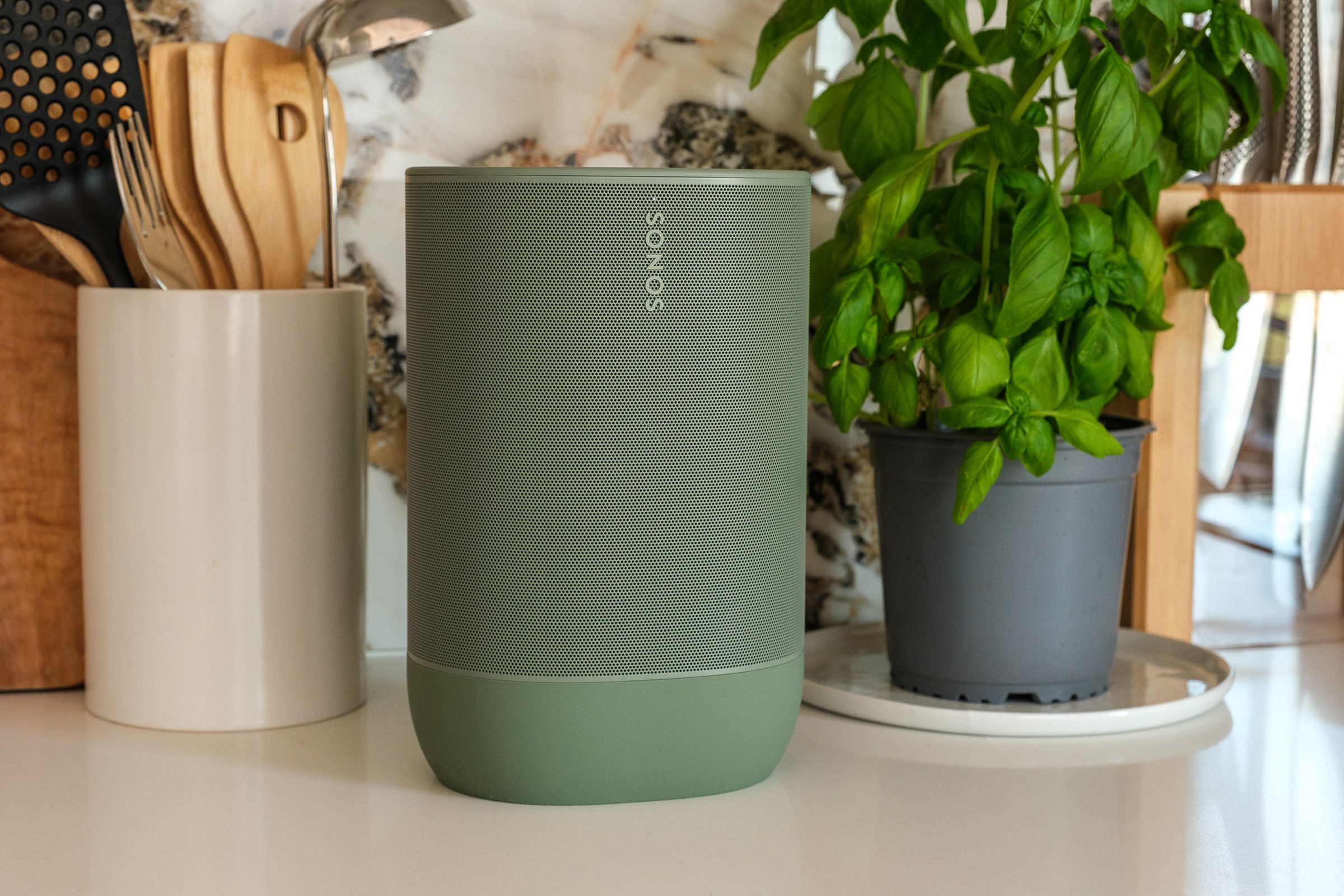 A photo of the Sonos Move 2 portable speaker.