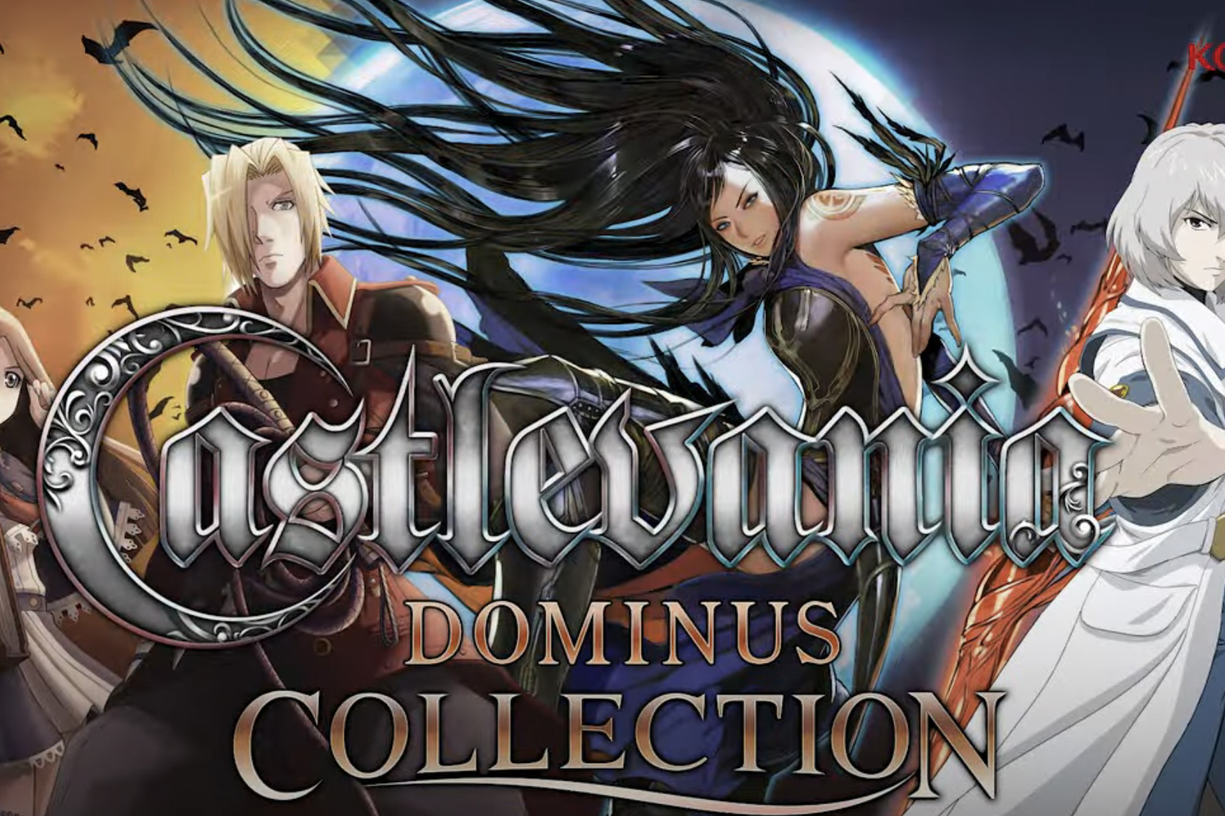 Promotional art for the Nintendo Switch collection Castlevania Dominus Collection.