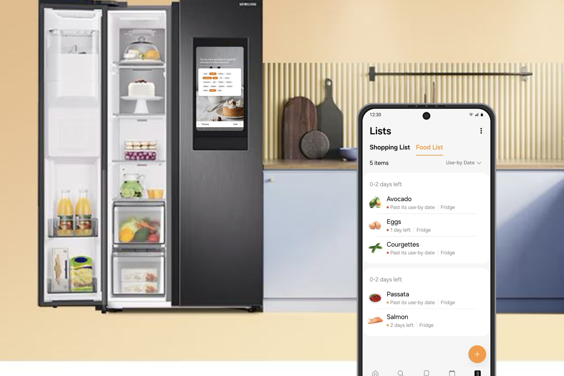 Samsung Food Plus can create tailored meal plans based on your nutritional needs and the food in your fridge and pantry.